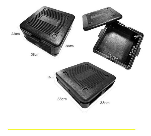 Porta Alimentos De Espuma Plegable Con Tapa, Caja S Negro