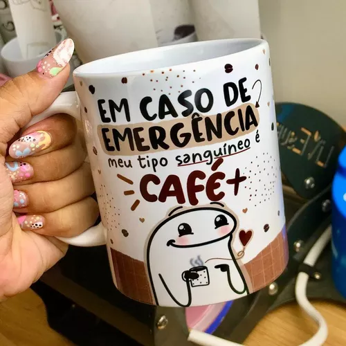 Caneca Flork Meme Bentô Divertida - Com Café & Sem Café