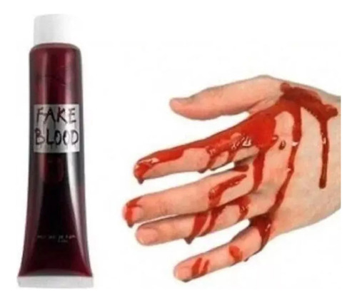 Sangre Falsa Artificial Maquillaje + Jeringa.  Minifiestas