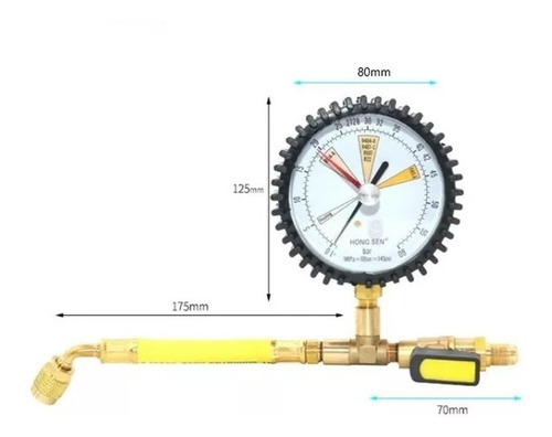 Reloj Manometro Nitrogeni Barrido Prueba Fugas Presion