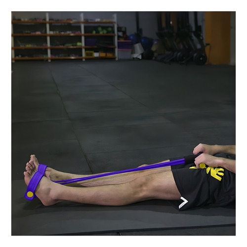 Extensor Elástico Treino Musculação Apoio Pés Malhar Cor Roxo