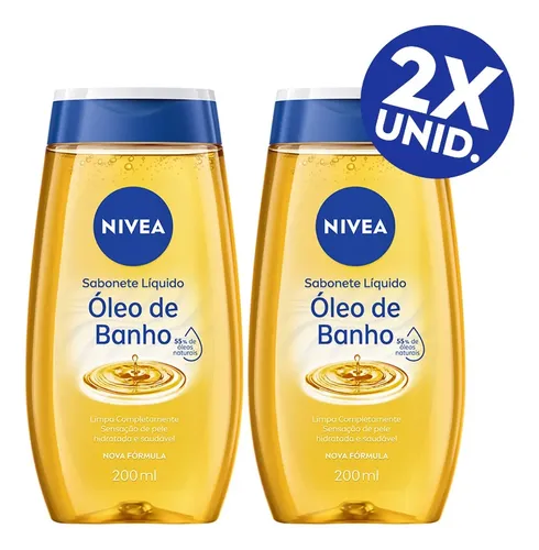 Kit 2 Sabonete Líquido Óleo De Banho 200ml Nivea