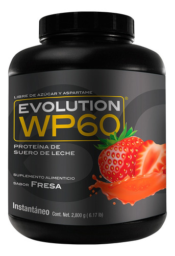 Evolution Proteina Suero De Leche (whey) Wp60 2800 G Fresa