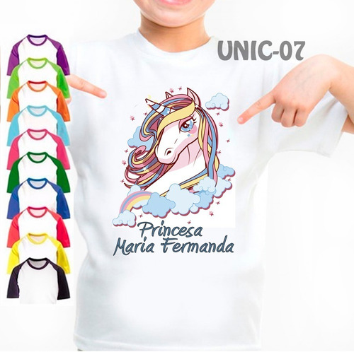 Unicornio Franelas Personalizadas Princesa