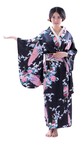 Vestido De Mujer Estampado Kimono Túnica Tradicional Japones