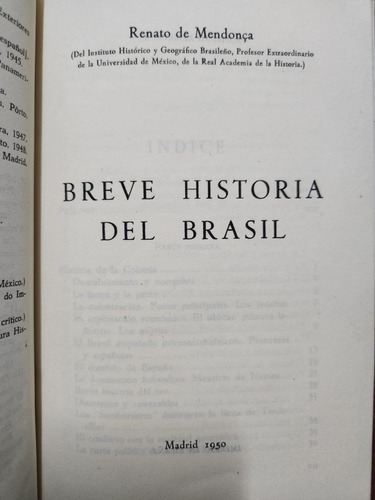 Breve Historia Del Brasil Renato De Mendonca