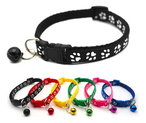 comprar Coleira Pet Pequena Pingente Guizo Ajustável Gato Cachorro Cor Preto Tamanho Da Coleira P