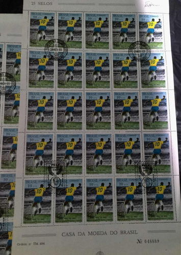 Folha De Selos (25 Selos) Gol 1000 Pelé