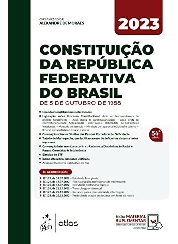 Constituição Da Republica Federativa Do Brasil - 54ª Ed 2023, De Equipe Atlas. Editora Atlas, Capa Mole Em Português, 2023