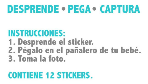Imagen 3 de 4 de Etiqueta Cumple Mes Bebés - Belly Stickers - Stickers Bebés
