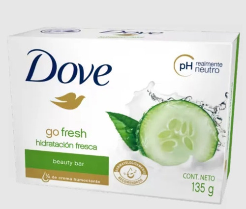 Jabón En Barra Dove Hidratación Fresca 135g