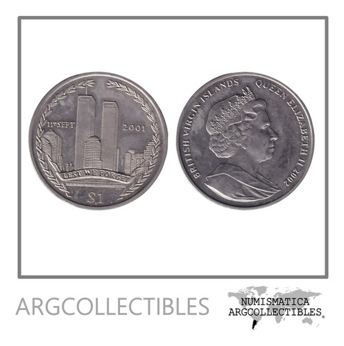 Islas Vírgenes Británicas Moneda 1 Dolar 2002 Unc Conm 9-11