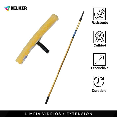 Fregona De Microfibra P/vidrio 45cm + Extensión 60cm Ettore