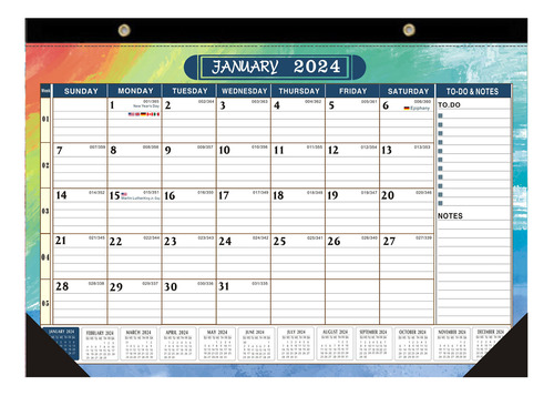 Calendário De Parede De Janeiro De 2024 A Junho De 2025 Bloc
