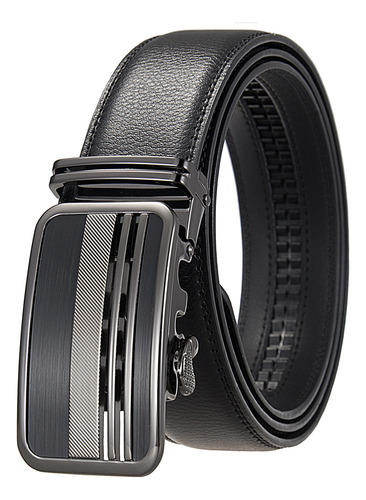 Cinturón Con Hebilla Automática Para Hombre Cinturón De Piel