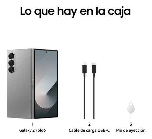 Celular Samsung Galaxy Z Fold 6 Silver Shadow 12gb Ram 512gb, Ai, Nacional Con Garantía Silver Shadow