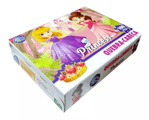 Jogo Quebra Cabeça Infantil Meninas Princesas Premium 100 Peças