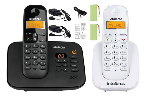 Telefone Intelbras Com Fio Ramal Sem Fio - Cor Preto