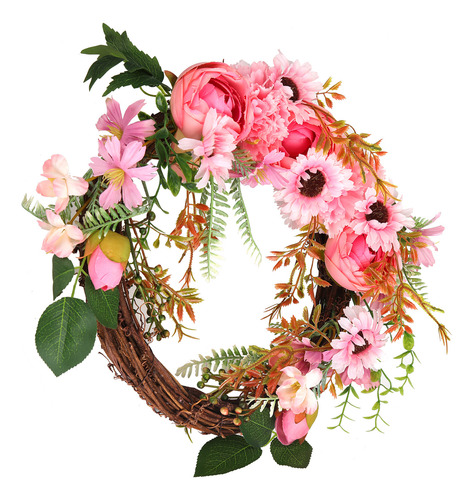 Corona De Flores De Imitación Artificial De Peonía Para CoLG
