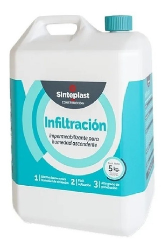 Infiltración Para Humedad De Cimientos Sinteplast 5kg Imagen