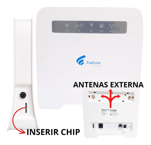 Roteador Wifi Profissional Com Chip Modem 4g Original Flt718