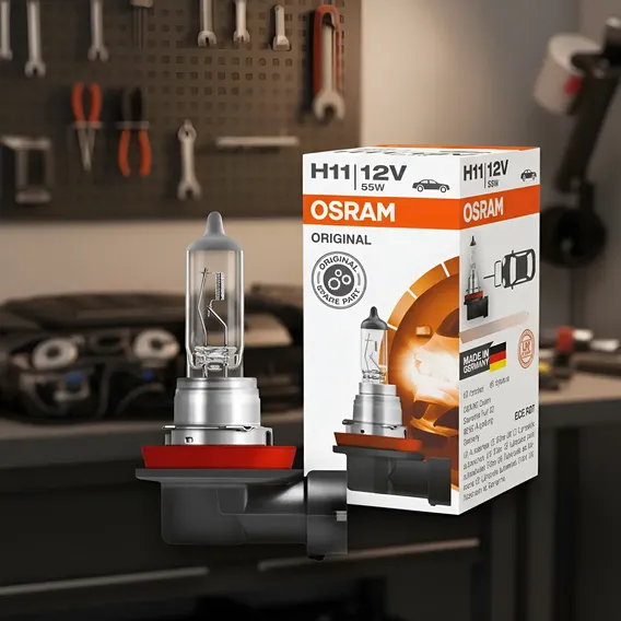 Par 2 Lampada Comum H11 12v 55w Halogena Original Osram