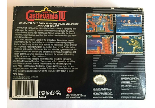 Super Castlevania 4 (1994 Konami-méxico) (Usado)