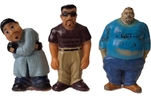 Homies Series 1 4 Y 5 Boricuas, Sir Grumpy, Wolfe Lote De 3 (Usado)