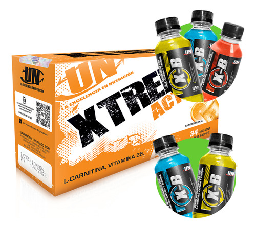 Xtreme Active 34 Sachets Termogénico Un Naranja + Regalos