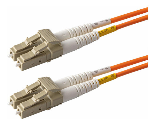 Cable Fibra Optica Om1 0.6mt Lc A Lc Duplex 62.5/125 Fibertx