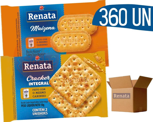 Bolacha Biscoito Maizena Cracker Integral Renata Atacado 360