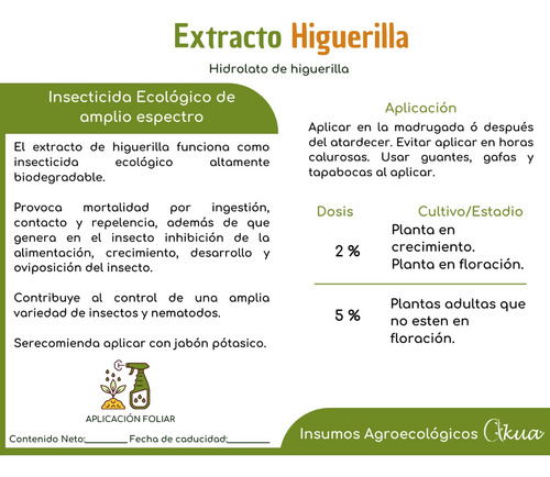 Extracto De Higuerilla Insecticida Ecológico Garrafa 5l