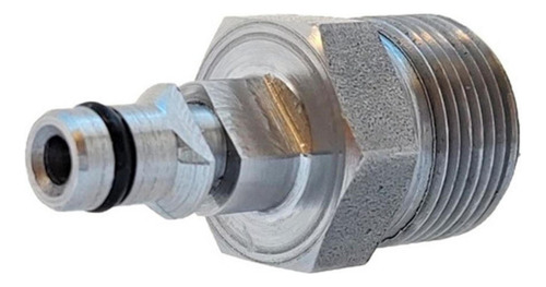 Adaptador Para Manguera Hidrolavadora De M22-14 A Plug 9 Mm Color Plateado