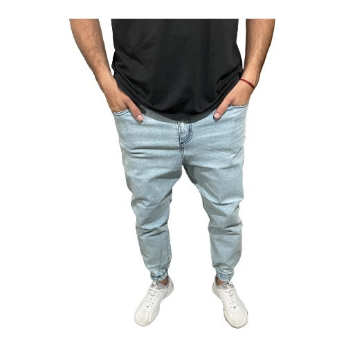 Pantalon Jogger Jean Mom Celest Nevado Hong Kong Liso