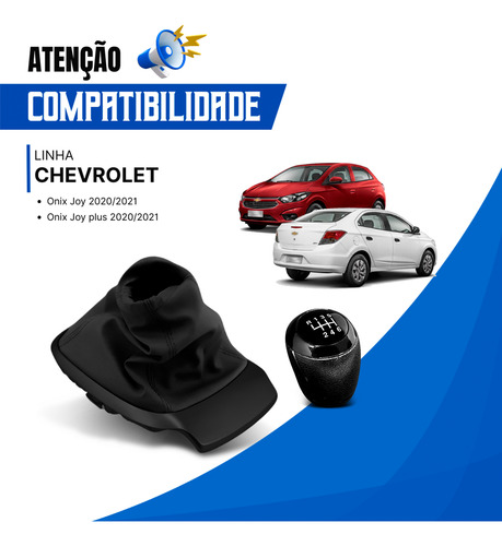 Coifa Base Manopla Bola De Câmbio Onix Joy Plus 6 Marchas