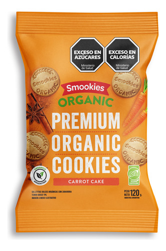 Smookies Premium Sabor Carrot Cake X 120 Gr 8 Unidades