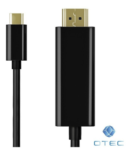 Imagen 3 de 10 de Cable Adaptador Usb Tipo C A Hdmi 1.8m - Mac Samsung - Otec