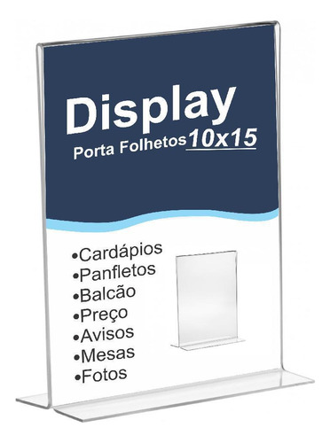 Quadro De Aviso Display Mesa Porta Folha 10x15 - 1 Und