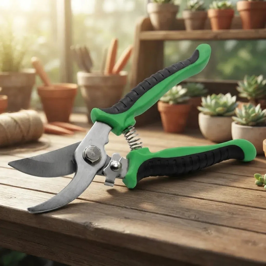 Tesoura para Podar Galhos Plantas Flores Alicate Poda Jardinagem Profissional com Cabo Emborrado e Lamina em Aço Inox