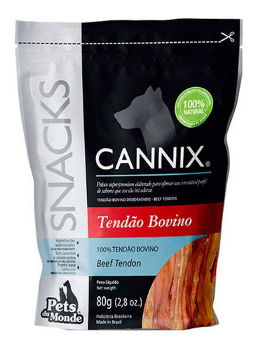 Petisco Natural P/ Cachorro Cannix Bifinho De Tendão