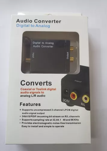 Convertidor de audio digital óptico / coaxial a análogo RCA