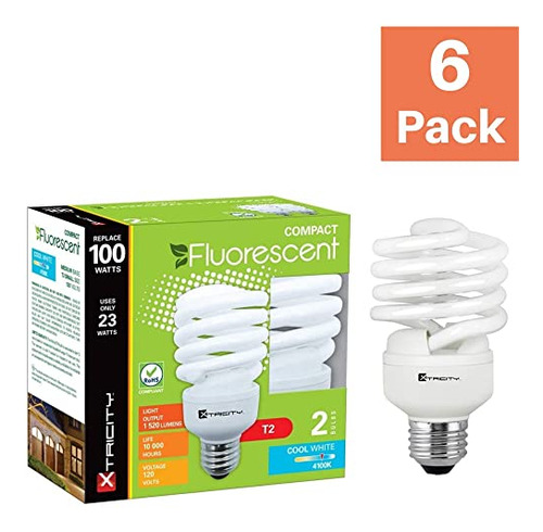 Bombilla Cfl T2 Espiral Xtricity, 23 W (100 W), 4100 K White
