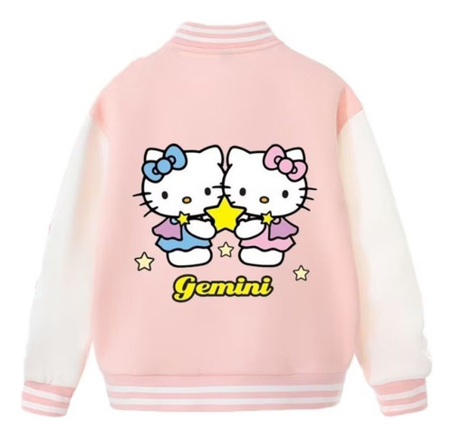 Chamarra Casual Estampado Digital De Hello Kitty Cat Gemini