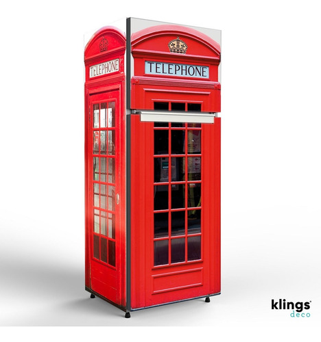 Imagen 1 de 3 de Vinilos Decorativos Heladera Plotter Cabina Teléfono Londres