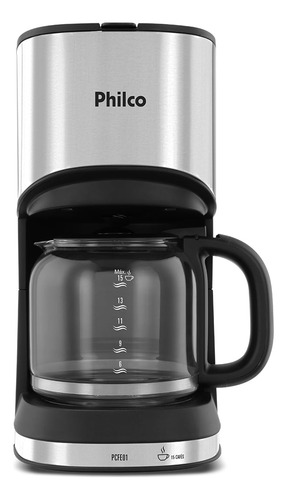 Cafeteira Philco Pcfe01 600ml 15 Cafezinhos 550w Cor Preto