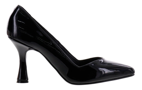 Imagen 2 de 4 de Zapatilla Mujer Moderna Punta Picuda De Tacón Escultural