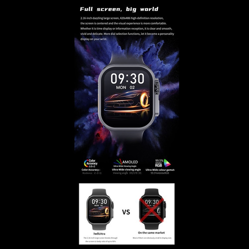 Smart Watch Reloj Hk8 Pro Max Ultra 2.16´ Ips Amoled Nfc Hd