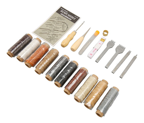 Kit De Costura De Cuero, Suministros De Trabajo, Hilo Encera
