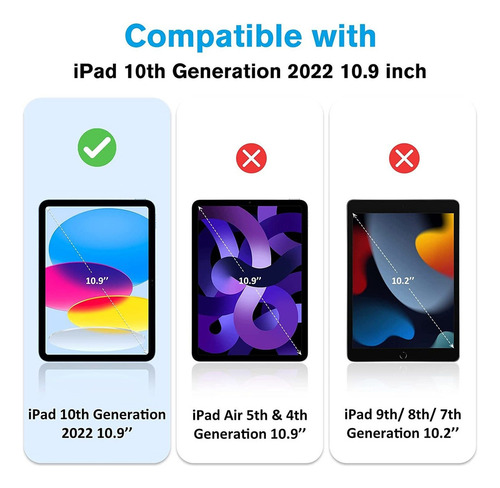 K Capa Case Com Teclado Silencioso Para iPad 10º Geração