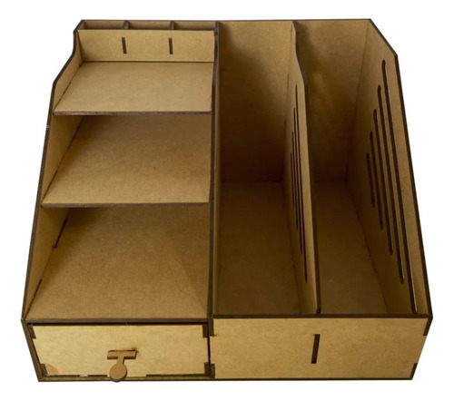 Organizador De Escritorio Doble Carpeta Mdf